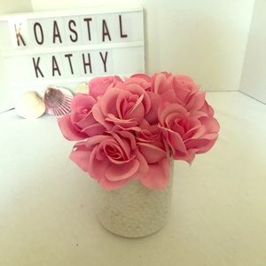 Faux pink Roses